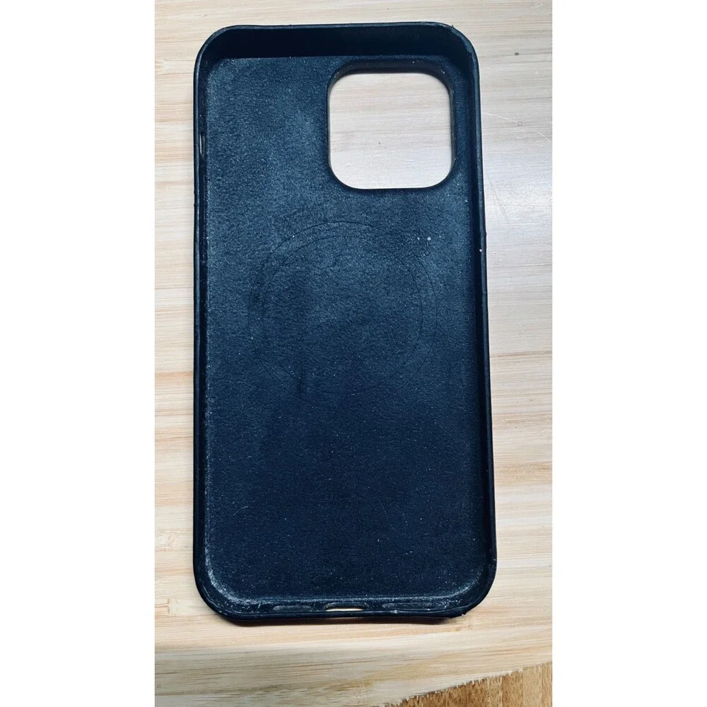 Leather Case for iPhone 14 Pro Max - Black, MagSafe Apple